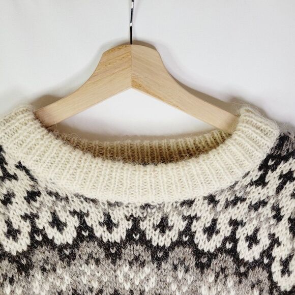 Gleneden 100% Pure Wool Heavyweight Traditional Patterned Sweater Needs Repairs - Picture 2 of 12